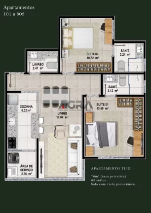 Imagem Apartamento Duplex 3 Suítes no Recreio - Vitoria da Conquista