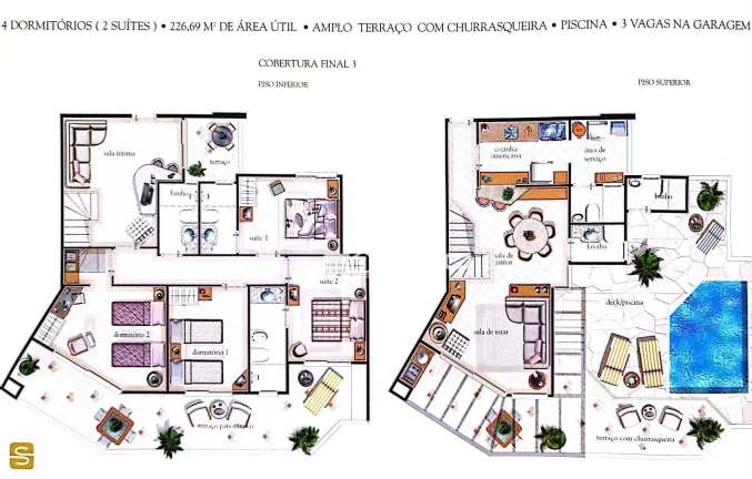 Imagem Apartamento Pé na Areia à venda em Riviera, no Edifício Porto Belo, com 3 dormitórios 2 suítes 108m²