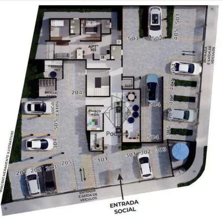 Imagem Apartamento térreo com área privativa em u a 200m da praia Formosa em Ponta de Matos / Cabedelo - AP1484