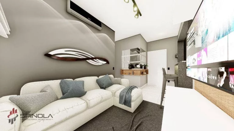Imagem Apartamento com 1 dormitório à venda, 55 m² por R$ 305.000,00 - Vila Caiçara - Praia Grande/SP