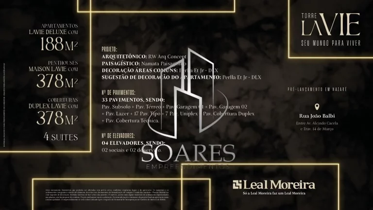 Imagem TORRE LA VIE - Lavie - Leal Moreira, rua João Balbi, Nazaré, 4 suítes
