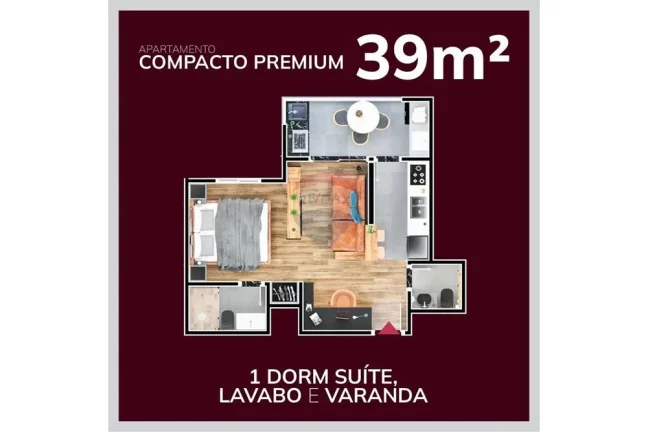 Imagem Apartamento à Venda 1 ou 2 Quartos no Vila Carvalho – Sorocaba