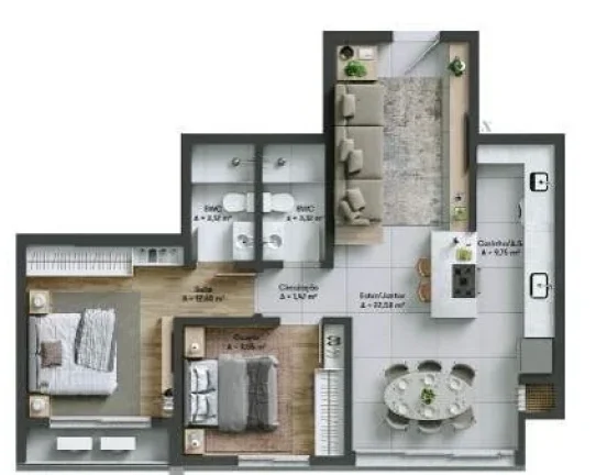 Imagem Apartamento 3 Dormitórios para venda em Biguaçu - SC