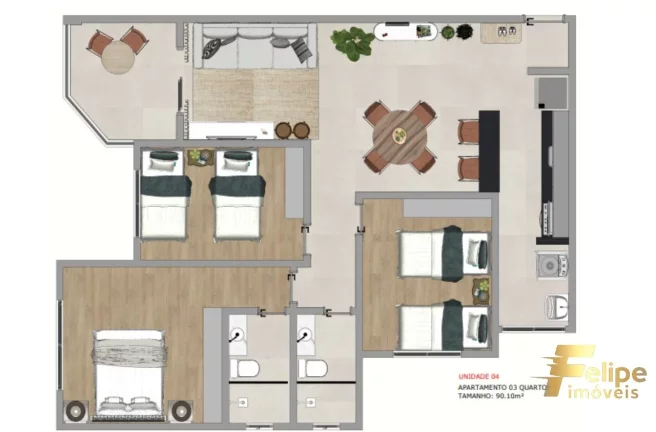 Imagem SEU LAR EM DOMINGOS MARTINS / APARTAMENTO DE 3 QUARTOS SENDO 1 SUÍTE - PERFEITO!
