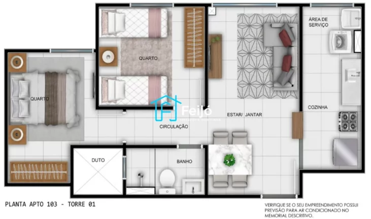 Imagem Apartamentos 2 dormitórios com Sacada e churrasqueira - Humaitá
