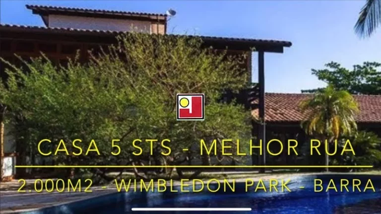 Vendo casa Wimbledon Park, luxuosa, 6Q(5Sts), terreno 2.050m², 1.120m² construídos, living com 250m², adega, home teather, escritório, piscina, BurleM