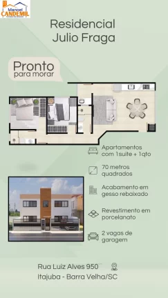 Imagem Apartamento à venda na praia de Itajuba, novo pronto pra morar