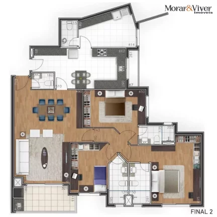 Imagem Apartamento para Venda em Curitiba, Juvevê, 3 dormitórios, 3 suítes, 4 banheiros, 3 vagas
