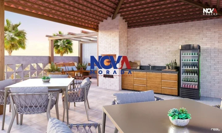 Imagem More em um apartamento de 2 quartos com suíte a poucos metros do Shopping Boulevard e da praia de I...