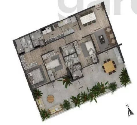 Imagem Apartamento térreo com área privativa a 294m da praia do Bessa Jardim Oceania. - AP1542