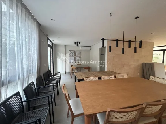 Imagem Apartamento à venda no Cambuí, Campinas/SP. O imóvel conta com um dormitório, ampla sala para do...
