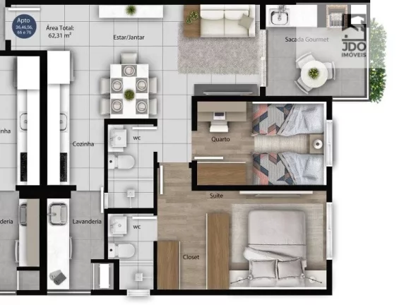 Imagem Apartamento a Venda no bairro Boa Vista - Curitiba, PR