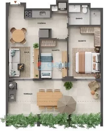 Imagem Garden à venda 2 Quartos 1 Suite 1 Vaga 109.5M Tijuca Rio de Janeiro - RJ | Cores da Tijuca Imagem Garden à venda 2 Quartos 1 Suite 1 Vaga 109.5M Tijuca Rio de Janeiro - RJ | Cores da Tijuca