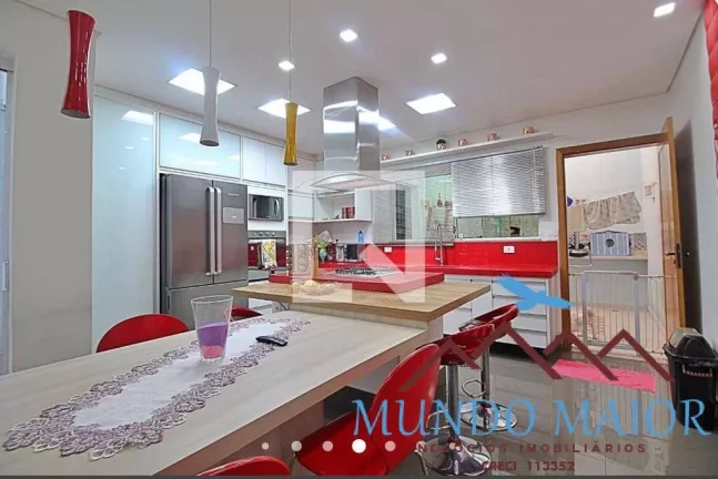 Sobrado porteira fechada ,3 dorm - 220 m - Parque São Vicente - Mauá/sp