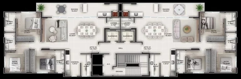 Imagem Apartamento à venda no bairro Meia Praia - Itapema/SC