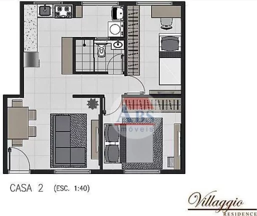 Imagem Casa com 2 dormitórios à venda, 45 m² por R$ 175.750,00 - Vila Ema - São Vicente/SP