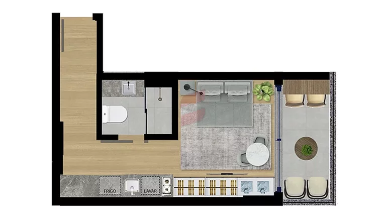 Imagem STUDIO à venda com 46.37m² por R$ 480.000,00 no bairro Centro - CURITIBA / PR