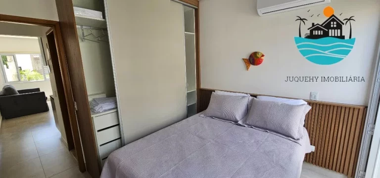 Imagem Aluguel Flat 45m² Térreo, 1 Vaga auto, piscina coletiva. | Juquehy Imobiliária