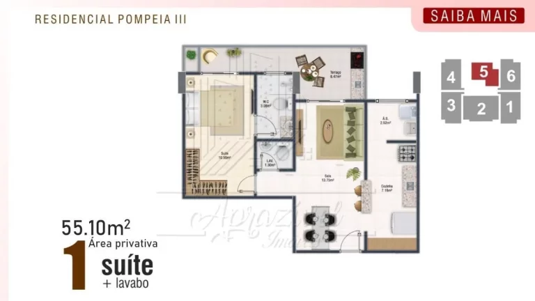Imagem Apartamento na Planta para Venda em Praia Grande, Ocian, 2 dormitórios, 1 suíte, 1 banheiro, 1 vaga