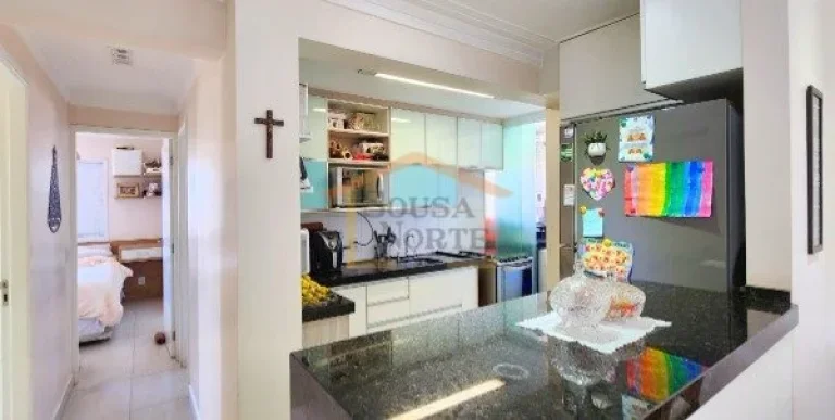 Imagem Apartamento, com 76m², 3 dormitórios, sendo 1 suíte, possui cozinha americana integrada à sala d...