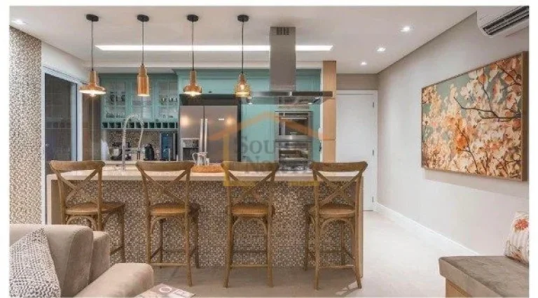 Imagem Apartamento 1 dormitório, sendo suite, sala ampliada, varanda gourmet com churrasqueira automatizad...