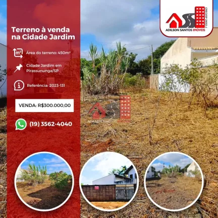 Terreno, Cidade Jardim, Pirassununga - R$ 300 mil, Cod: 200