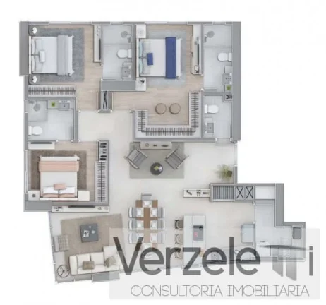 Imagem Apartamento 3 dormitórios para Venda em Balneário Camboriú / SC no bairro Centro