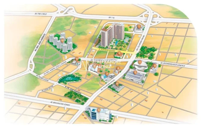 Imagem Bosque da Cidade, apartamentos à venda, Cidade dos Funcionários.