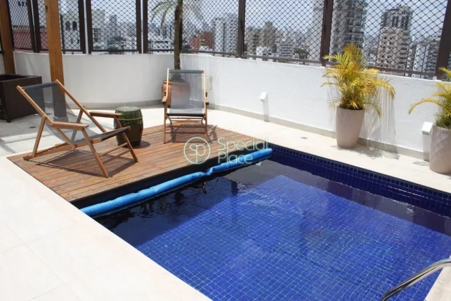 Imagem Bela cobertura com piscina privativa aquecida e churrasqueira.Home Theater com telão de 80p, 3 suit...
