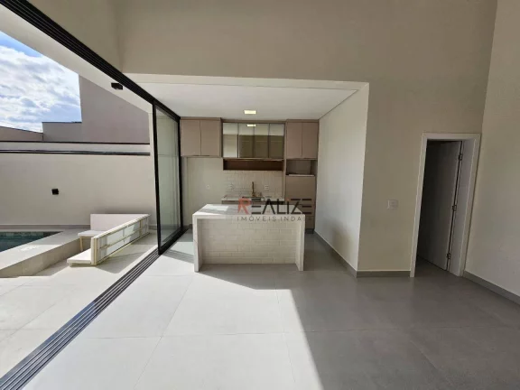 Imagem Casa térrea moderna com escritório e 3 suítes à venda, 195 m² por R$ 1.640.000 - Condomínio Fechado - Indaiatuba/SP