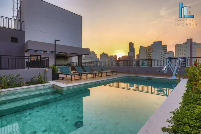 Imagem Apartamento mobiliado para morar e investir à venda em São Paulo, perto da estação de metrô Santa Cecília com 24m2