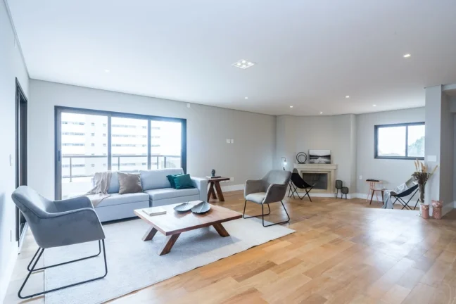 Imagem Apartamento 283M², 5Q, 4 Suítes, 4 Banheiros, 5 Vagas, Varanda Gourmet, Lavabo, Academia, Piscina, Churrasqueira, Quadra, Lareira.