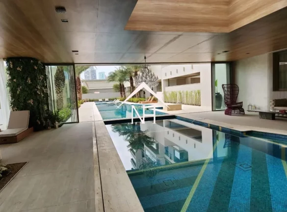 Imagem Apartamento alto padrão com 307m,hall privativo,4 suítes,4 vagas,Living com pé direito duplo integrado a dois Terraços,Pista de cooper,Pool bar,sauna