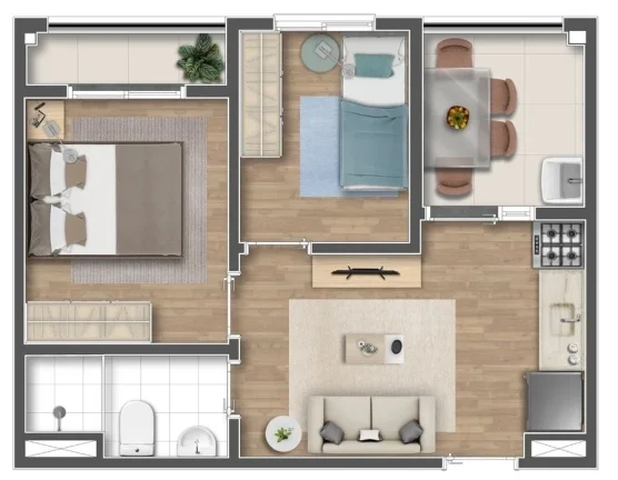 Imagem Studio Brooklin Paulista - 21M², 1 Dorm, Conforto e Lazer.