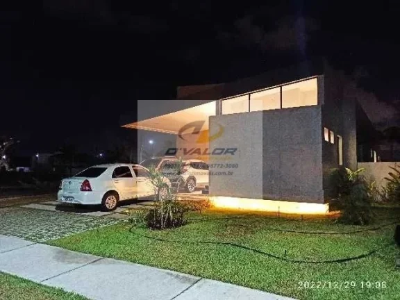 Imagem Vendo casa em condomínio fechado, com 233m², 3 suítes s/ 1 master, cozinha c/ ilha, área gourmet, 4 vagas