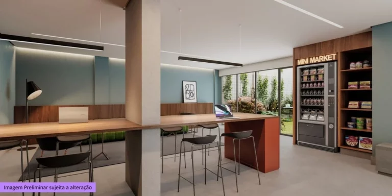 Imagem Apartamento à venda em São Paulo-SP, na Vila Madalena: 2 quartos, 1 banheiro, 36m² - Condomínio Station Vila Madalena