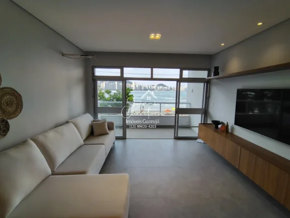 Imagem Venda de Apartamento de Luxo reformado na Vila Luis Antônio, Guarujá-SP: 3 Quartos, 1 Suíte, 2 Salas, 3 Banheiros, 1 Vaga de Garagem - 150,25 m².