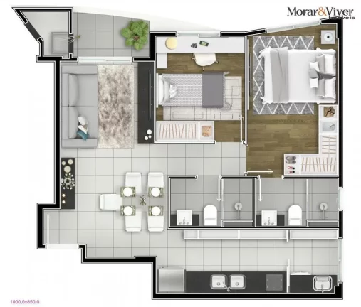 Imagem Apartamento para Venda em Curitiba, Alto da Glória, 4 dormitórios, 2 suítes, 3 banheiros, 2 vagas