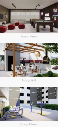 Imagem Apartamento com três quartos, três banheiros, duas vagas de garagem e lazer completo.
