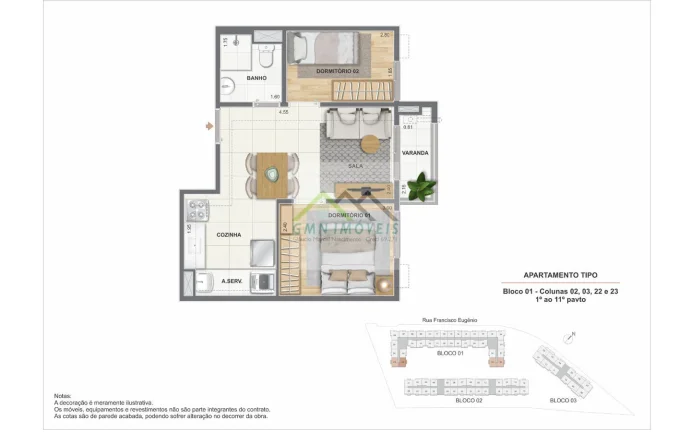 Imagem Apartamentos de 1 ou 2 quartos Residencial Cartola, São Cristóvão