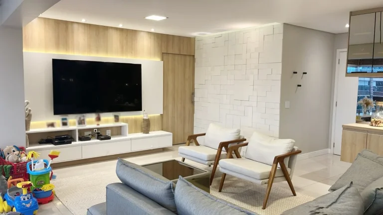 Imagem Apartamento 133M², 3Q, 3 Suítes, 5 Banheiros, 3 Vagas, Piscina Climatizada, Infantil e Raia de 25M, Sauna, Salão de Festas e Jogos, Churrasqueira.