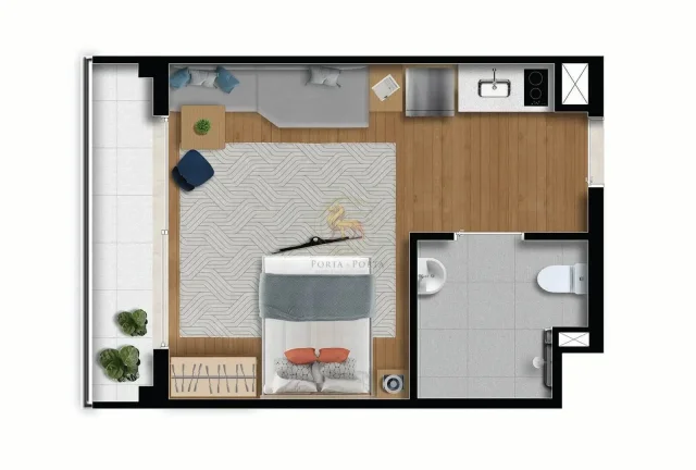 Imagem Moderm Campo Belo - Studio 28m² Modern Campo Belo | Pronto para Morar