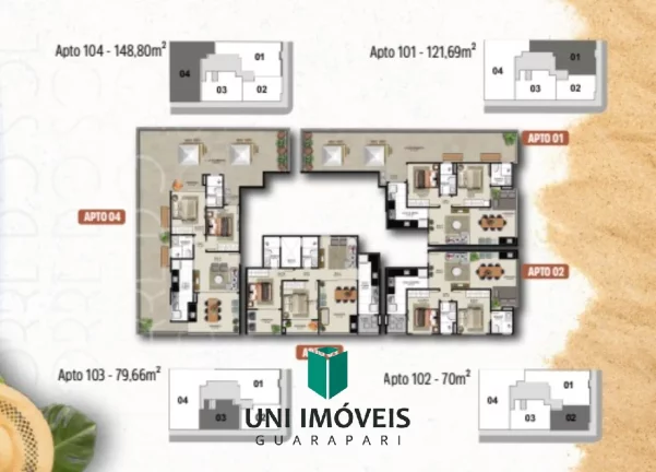 Imagem Apartamento à venda na Praia do Morro em Guarapari - Residencial Torre do Sol