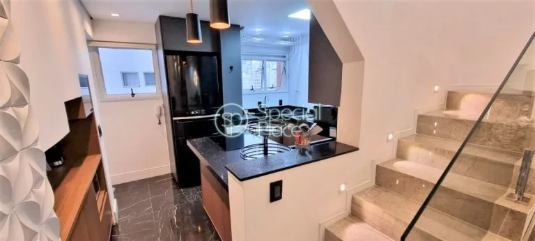 Imagem Lindo Apartamento tipo duplex mobiliado com 73m² em local nobre de Pinheiros. Sala para dois ambien...