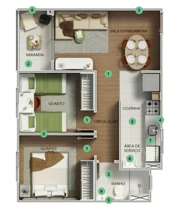 Imagem Jardim das Amoreiras - Apartamento à venda no bairro Cosmos - Rio de Janeiro/RJ