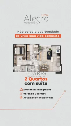 Imagem Alegro Montenegro 2/4 e 3/4 com suite - Em fase de acabamento