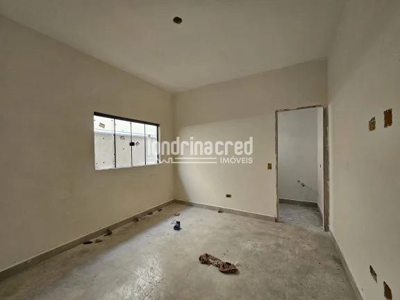 Imagem Casa geminada em construção, 3 quartos (1 suíte), 98m² de área útil, 150m² de terreno, sala, cozinha, 2 banheiros, área gourmet com churrasqueira e 2 vagas.