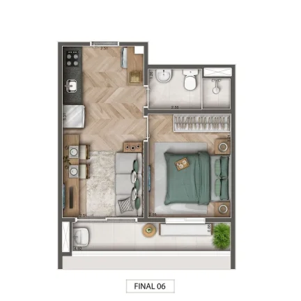 Imagem Apartamento Mirandópolis - 33M², 1 Dorm, Conforto e Lazer.