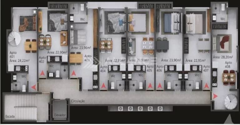 Imagem Flat - 23,96 m² - Intermares, Cabedelo/PB