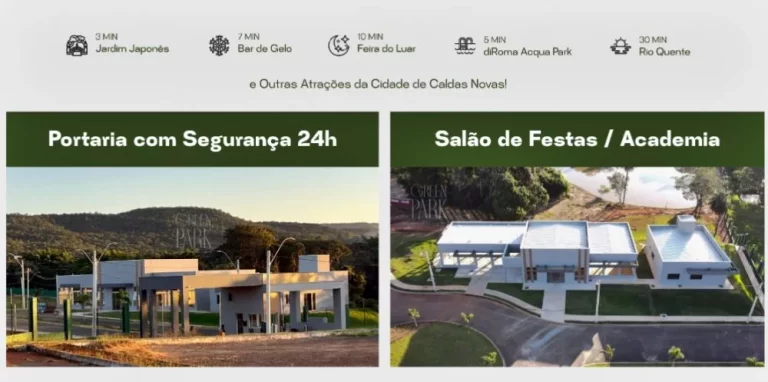 Imagem Loteamento Condomínio Fechado GREEN PARK em Caldas Novas GO
